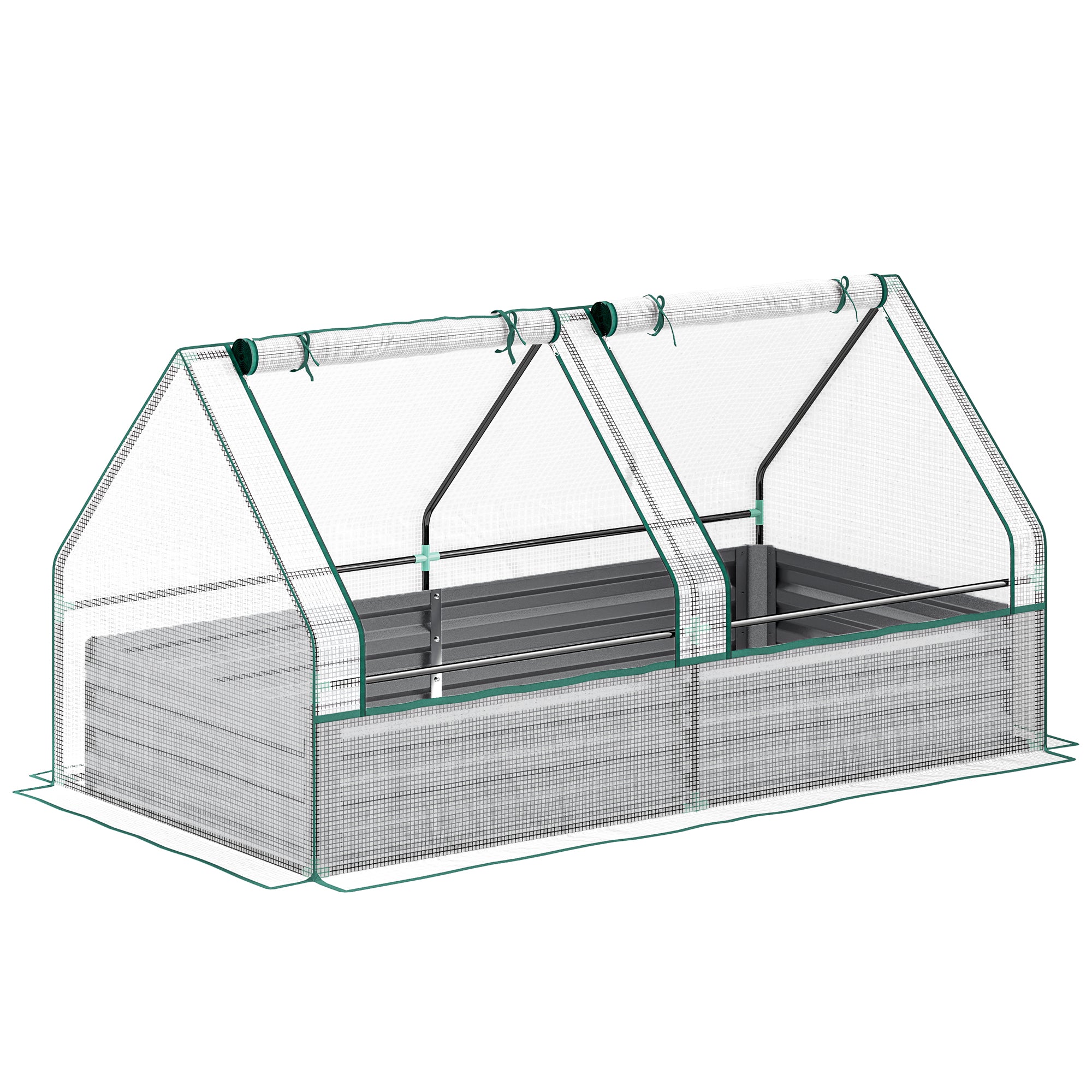 Polyethylene Outdoor Garden Planter Box 185cm Wide - Velmora
