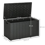 Polyethylene Outdoor Garden Storage Box 336Ltr - Velmora
