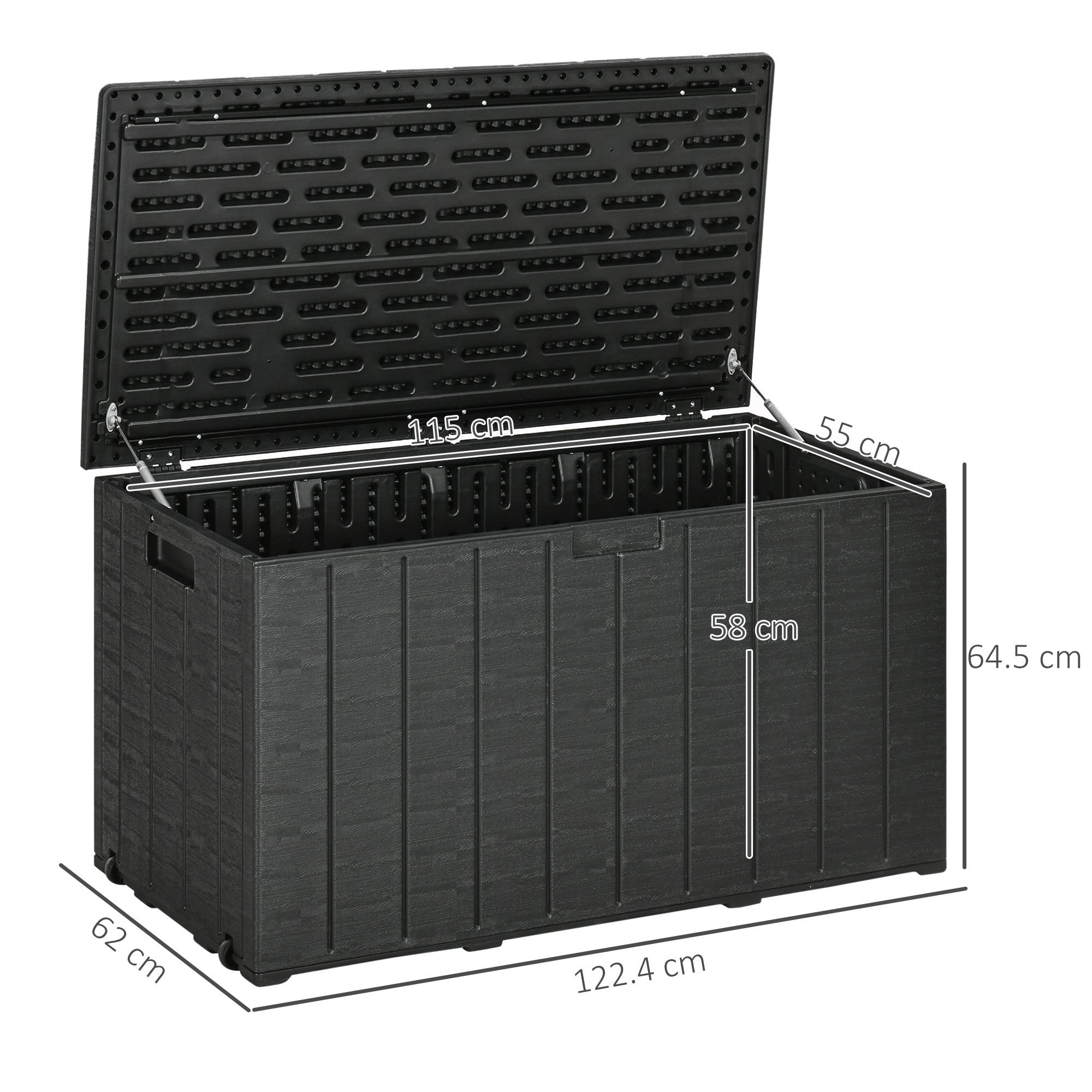Polyethylene Outdoor Garden Storage Box 336Ltr - Velmora