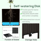 Polypropylene Outdoor Garden Planter Box 40cm Wide in Set Of 4 - Velmora