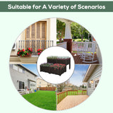 Polypropylene Outdoor Garden Planter Box 40cm Wide in Set Of 4 - Velmora