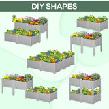Polypropylene Outdoor Garden Planter Box 40cm Wide in Set Of 4 - Velmora
