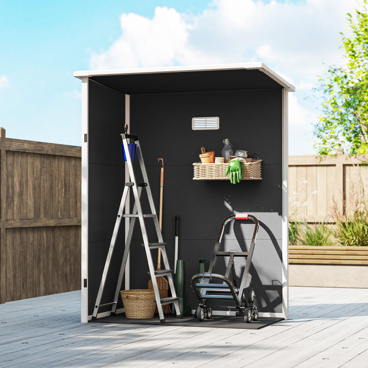 Polypropylene Outdoor Garden Shed 5ft x 3ft - Velmora