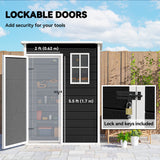 Polypropylene Outdoor Garden Shed 5ft x 3ft - Velmora