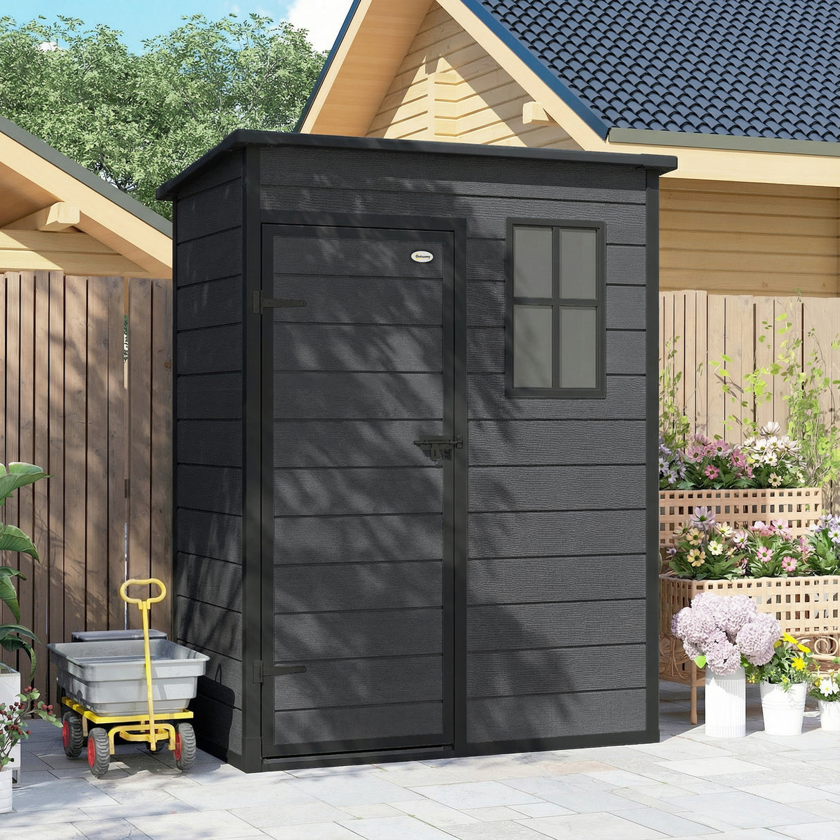 Polypropylene Outdoor Garden Shed 5ft x 3ft - Velmora