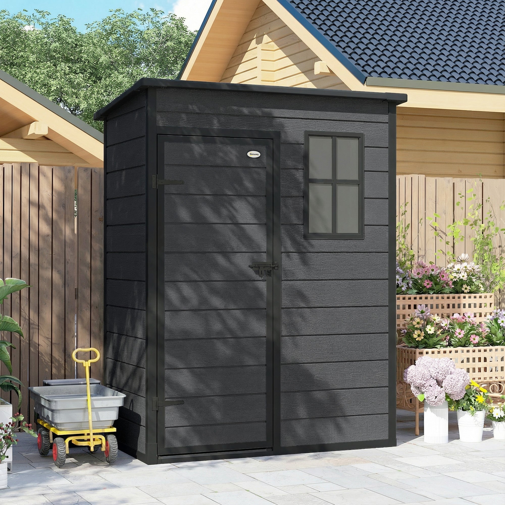 Polypropylene Outdoor Garden Shed 5ft x 3ft - Velmora