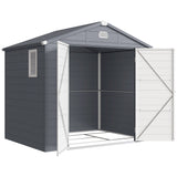 Polypropylene Outdoor Garden Shed 7.9ft x 6.2ft With Aluminium Frame - Velmora