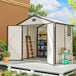 Polypropylene Outdoor Garden Shed 7.9ft x 6.2ft With Aluminium Frame - Velmora