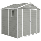 Polypropylene Outdoor Garden Shed 7.9ft x 6.2ft With Aluminium Frame - Velmora
