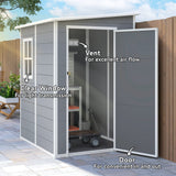 Polypropylene Outdoor Garden Storage Shed 4ft x 5ft - Velmora
