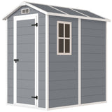Polypropylene Outdoor Garden Storage Shed 4ft x 6ft - Velmora