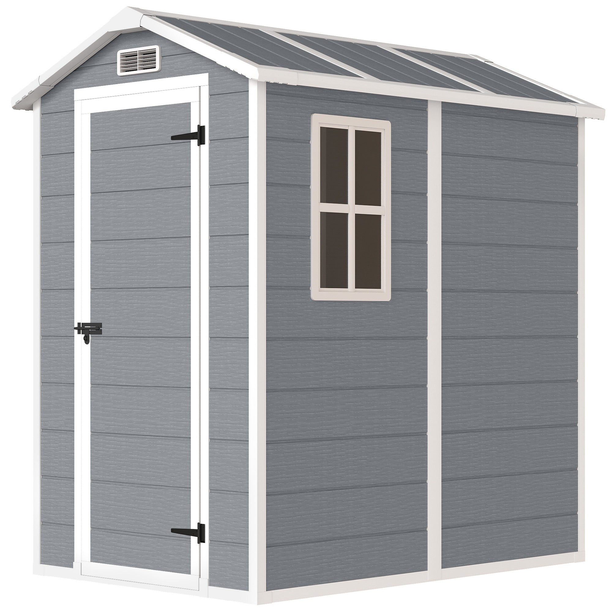 Polypropylene Outdoor Garden Storage Shed 4ft x 6ft - Velmora