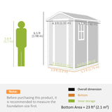 Polypropylene Outdoor Garden Storage Shed 4ft x 6ft - Velmora