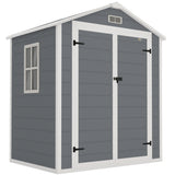 Polypropylene Outdoor Garden Storage Shed 6ft x 4.5ft - Velmora