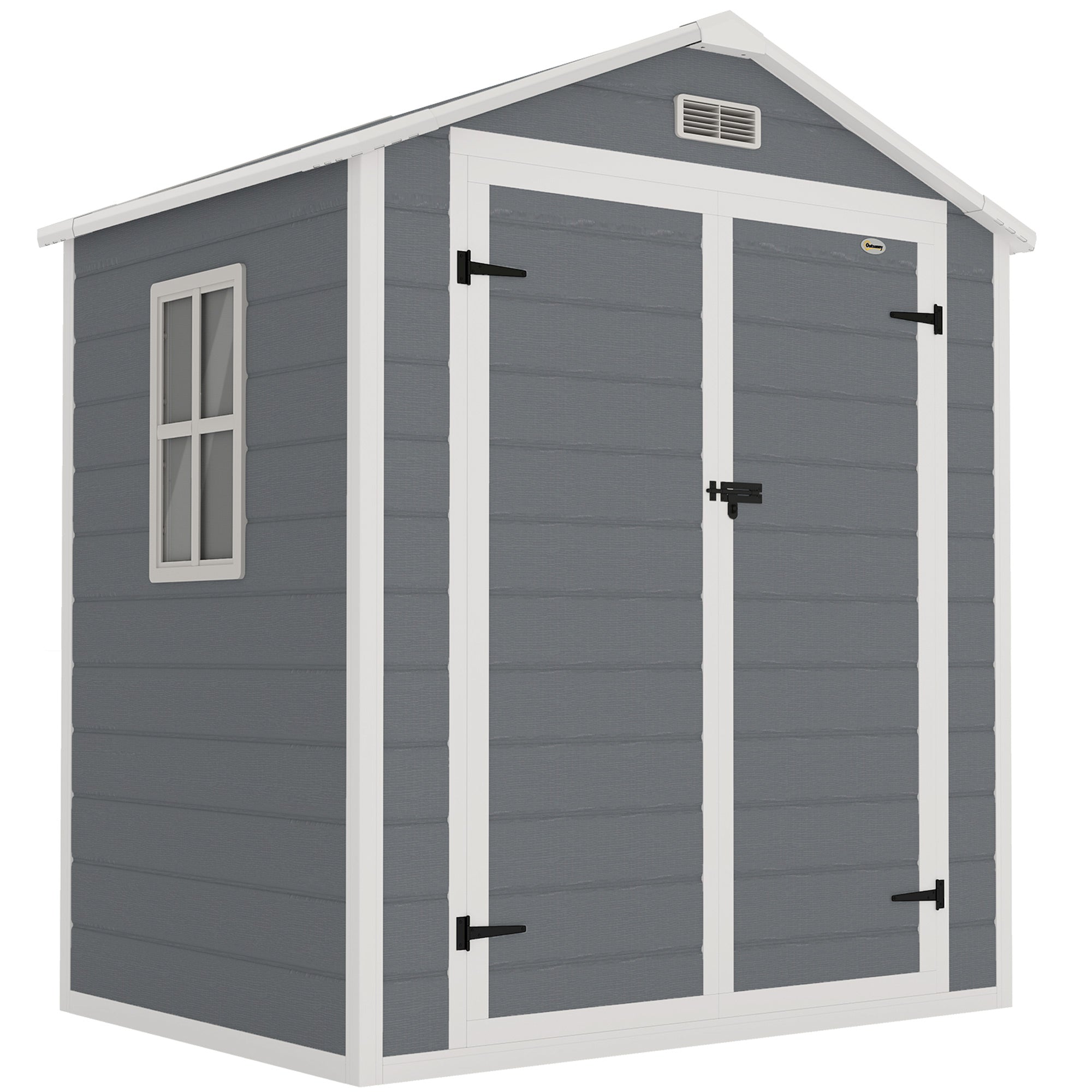 Polypropylene Outdoor Garden Storage Shed 6ft x 4.5ft - Velmora