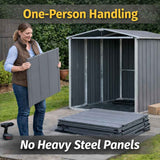 Polypropylene Outdoor Garden Storage Shed 6ft x 4.5ft - Velmora