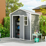 Polypropylene Outdoor Garden Storage Shed 6ft x 4ft - Velmora