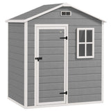 Polypropylene Outdoor Garden Storage Shed 6ft x 4ft - Velmora