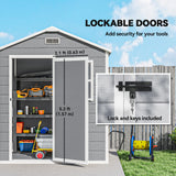 Polypropylene Outdoor Garden Storage Shed 6ft x 4ft - Velmora