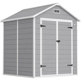 Polypropylene Outdoor Garden Storage Shed 6ft x 5ft - Velmora