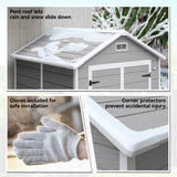 Polypropylene Outdoor Garden Storage Shed 6ft x 5ft - Velmora