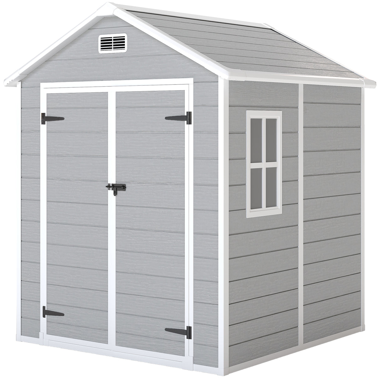 Polypropylene Outdoor Garden Storage Shed 6ft x 5ft - Velmora