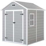 Polypropylene Outdoor Garden Storage Shed 6ft x 5ft - Velmora
