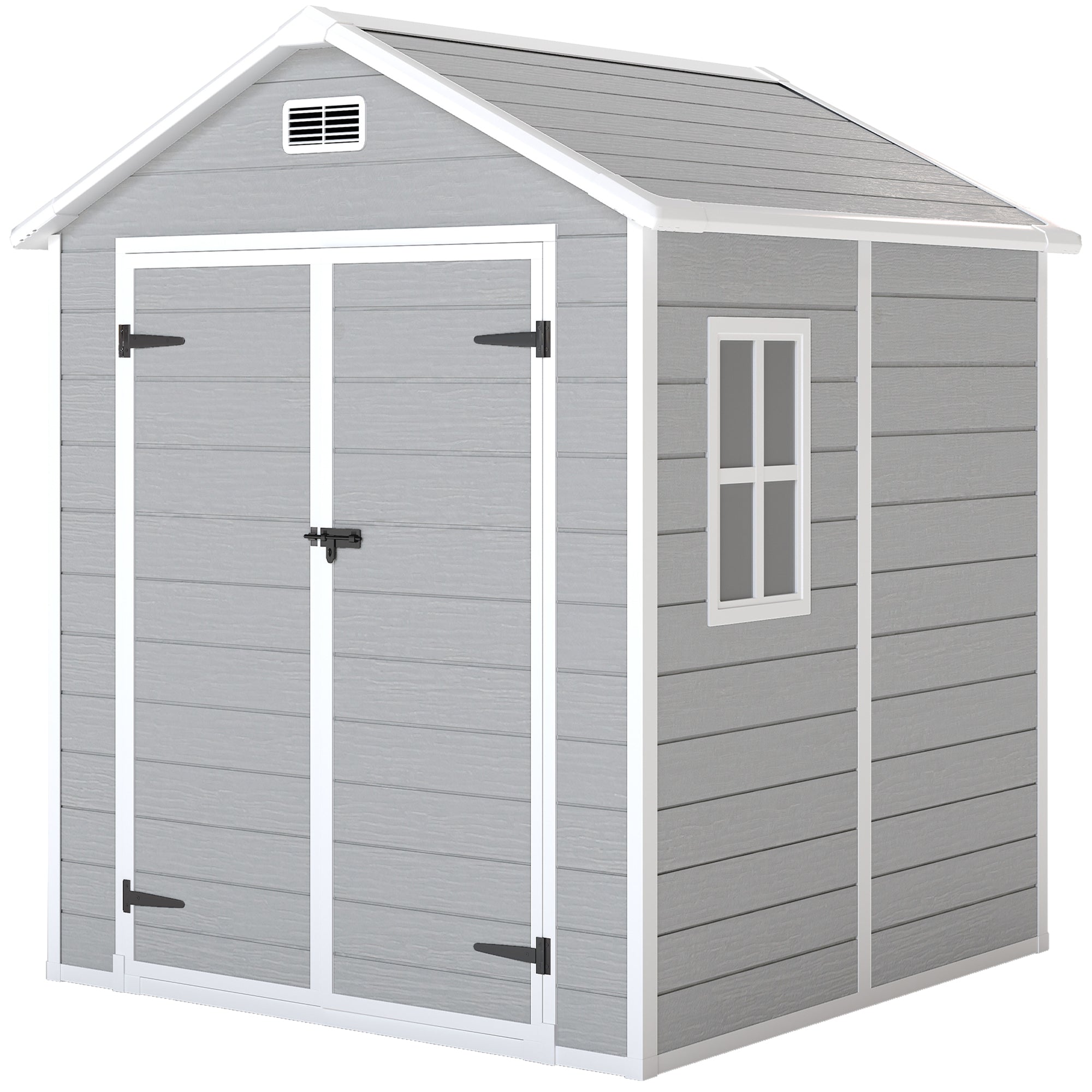 Polypropylene Outdoor Garden Storage Shed 6ft x 5ft - Velmora