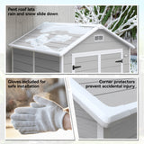 Polypropylene Outdoor Garden Storage Shed 6ft x 5ft - Velmora