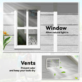 Polypropylene Outdoor Garden Storage Shed 6ft x 5ft - Velmora