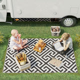 Polypropylene Outdoor Reversible Plastic Straw Rug 182cm Wide - Velmora