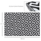 Polypropylene Outdoor Reversible Plastic Straw Rug 182cm Wide - Velmora