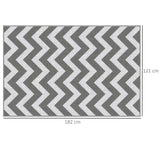 Polypropylene Outdoor Reversible Plastic Straw Rug 182cm Wide - Velmora