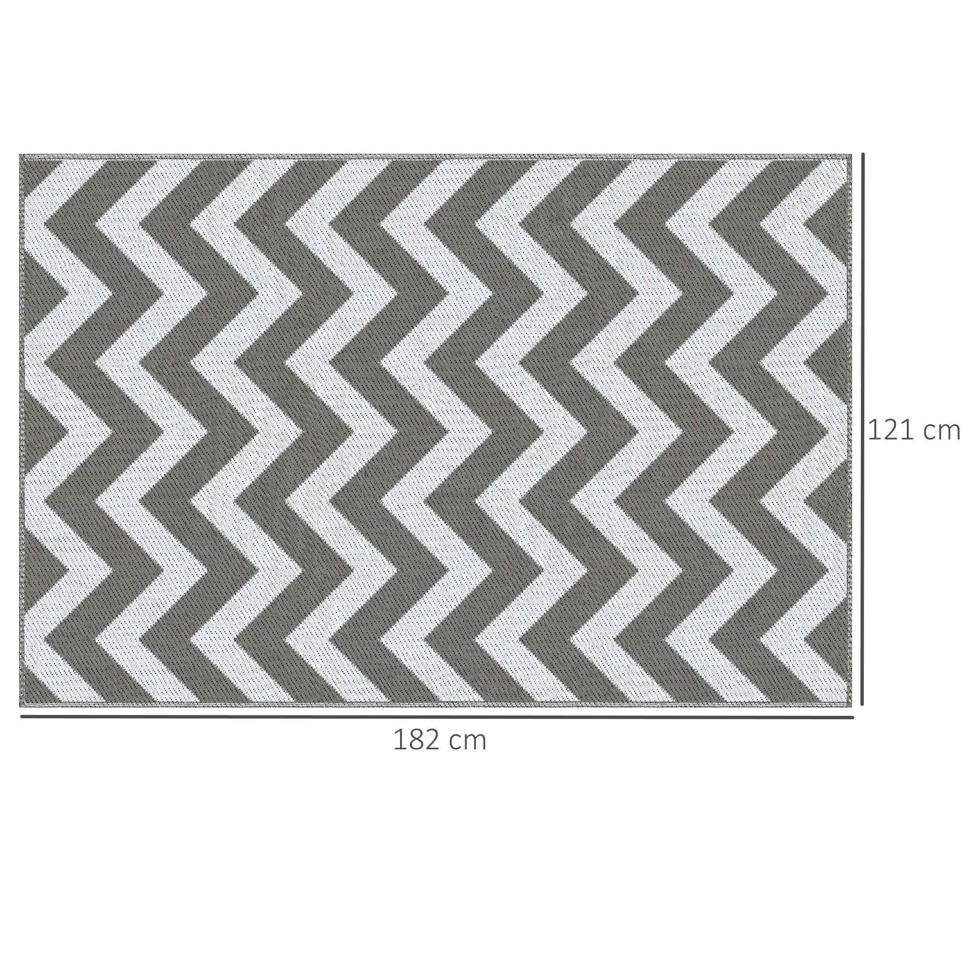 Polypropylene Outdoor Reversible Plastic Straw Rug 182cm Wide - Velmora