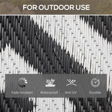 Polypropylene Outdoor Reversible Plastic Straw Rug 243cm Wide - Velmora