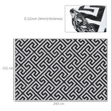 Polypropylene Outdoor Reversible Plastic Straw Rug 243cm Wide - Velmora