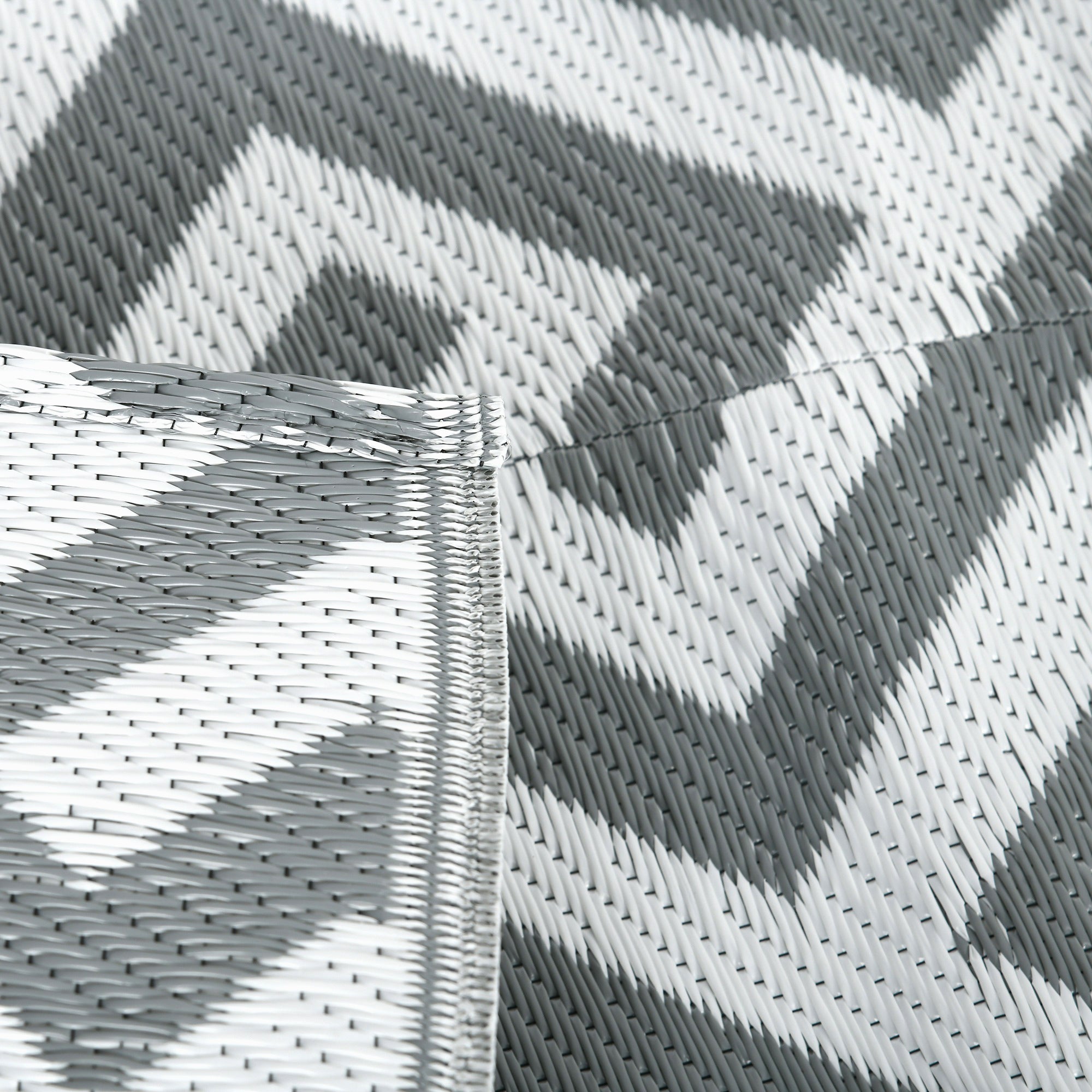 Polypropylene Outdoor Reversible Plastic Straw Rug 243cm Wide - Velmora