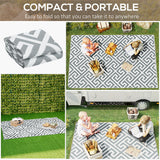 Polypropylene Outdoor Reversible Plastic Straw Rug 243cm Wide - Velmora