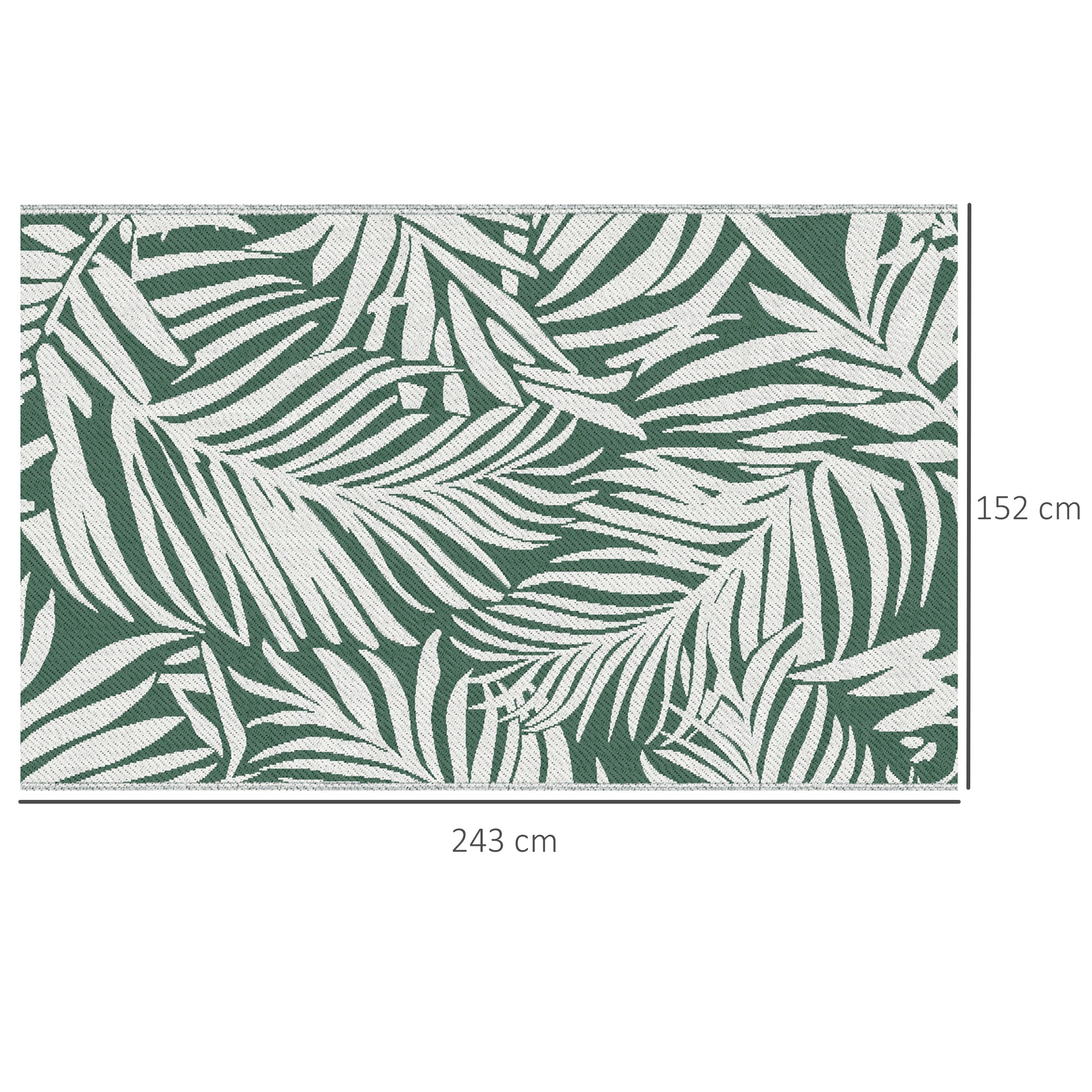 Polypropylene Outdoor Reversible Plastic Straw Rug 243cm Wide - Velmora