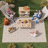 Polypropylene Outdoor Reversible Plastic Straw Rug 274cm Wide - Velmora