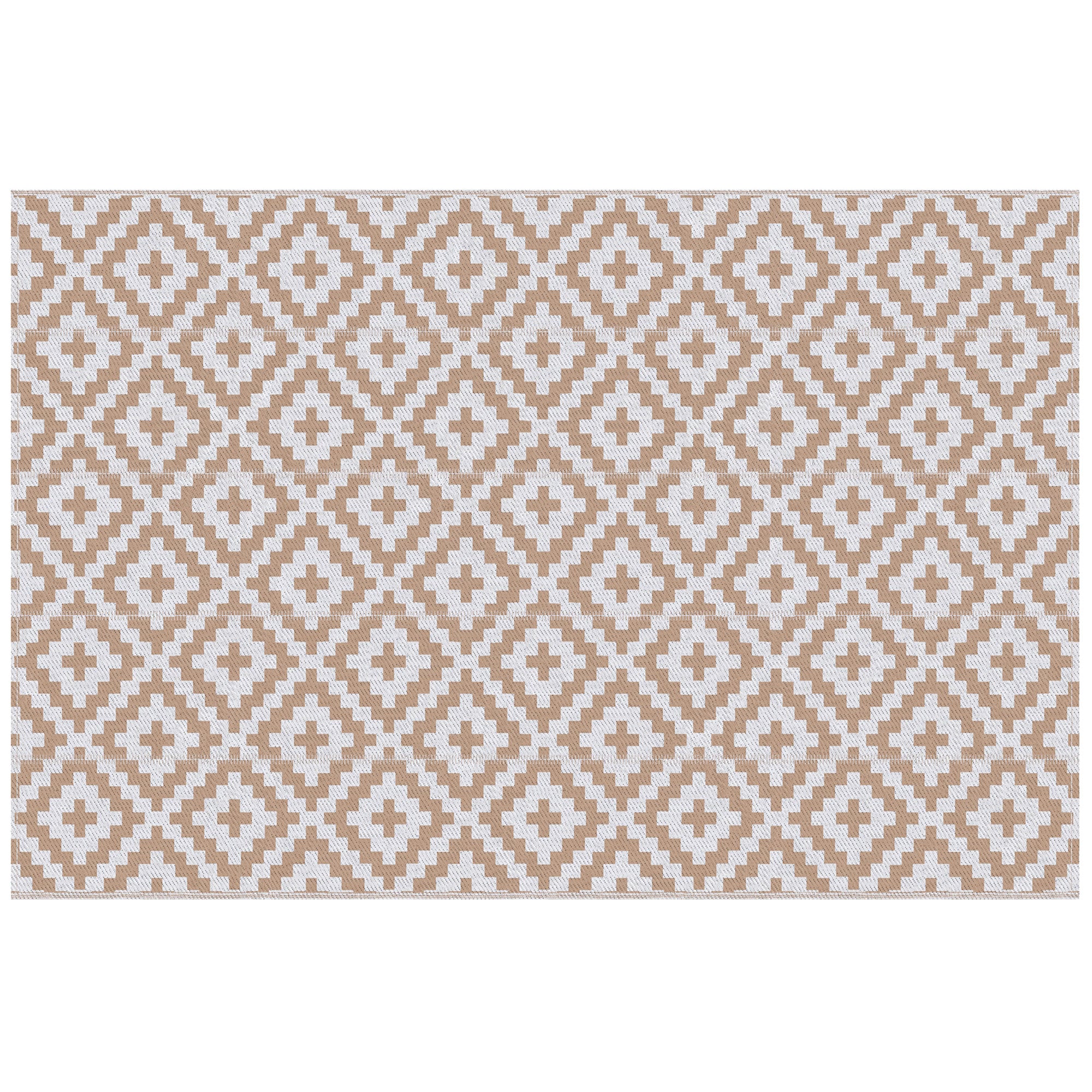 Polypropylene Outdoor Reversible Plastic Straw Rug 274cm Wide - Velmora