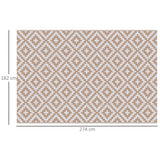 Polypropylene Outdoor Reversible Plastic Straw Rug 274cm Wide - Velmora