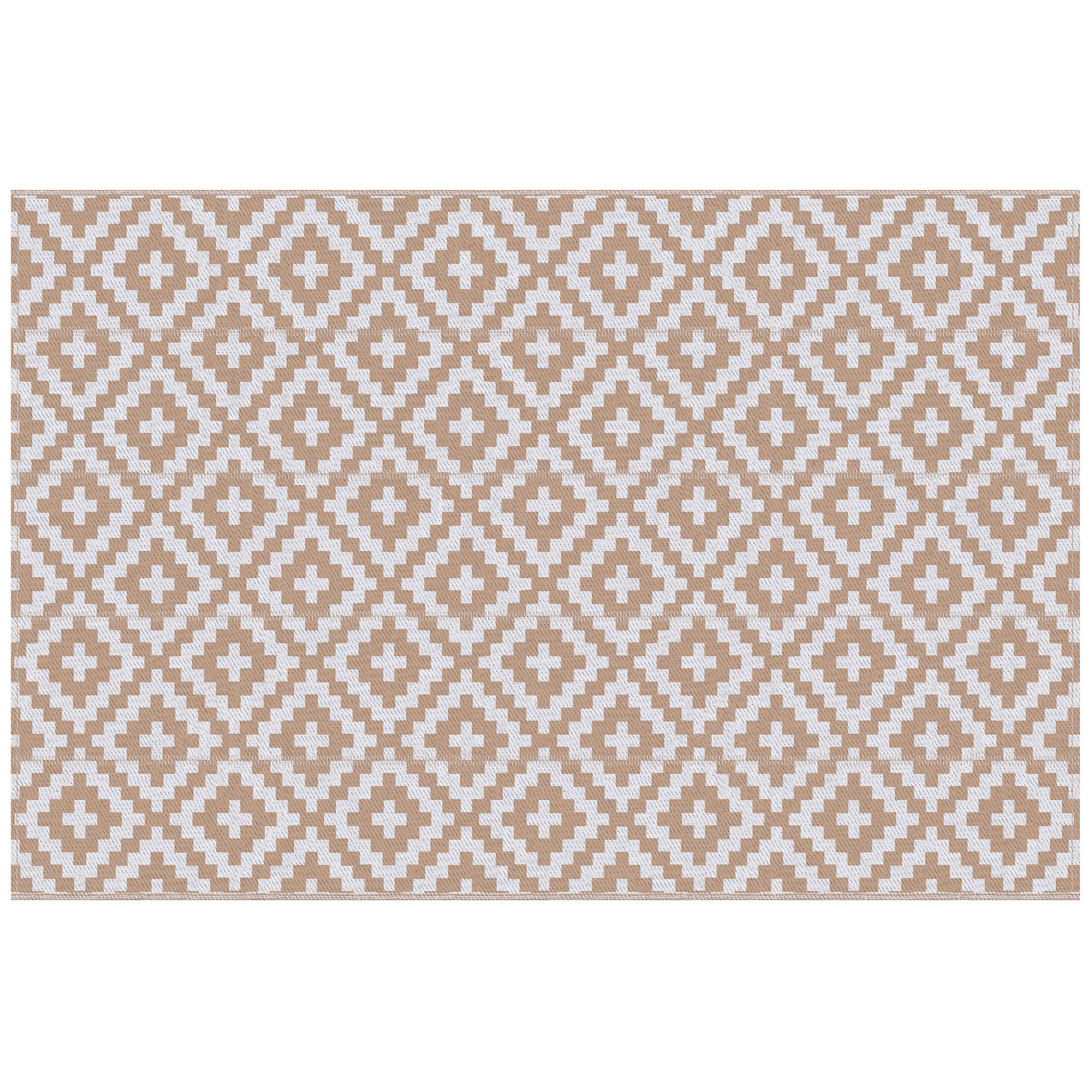 Polypropylene Outdoor Reversible Plastic Straw Rug 274cm Wide - Velmora