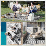 Polypropylene Outdoor Reversible Plastic Straw Rug 274cm Wide With Carry Bag - Velmora