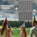 Polypropylene Outdoor Reversible Plastic Straw Rug 274cm Wide With Carry Bag - Velmora