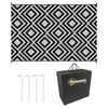 Polypropylene Outdoor Reversible Plastic Straw Rug 274cm Wide With Carry Bag - Velmora