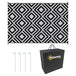 Polypropylene Outdoor Reversible Plastic Straw Rug 274cm Wide With Carry Bag - Velmora