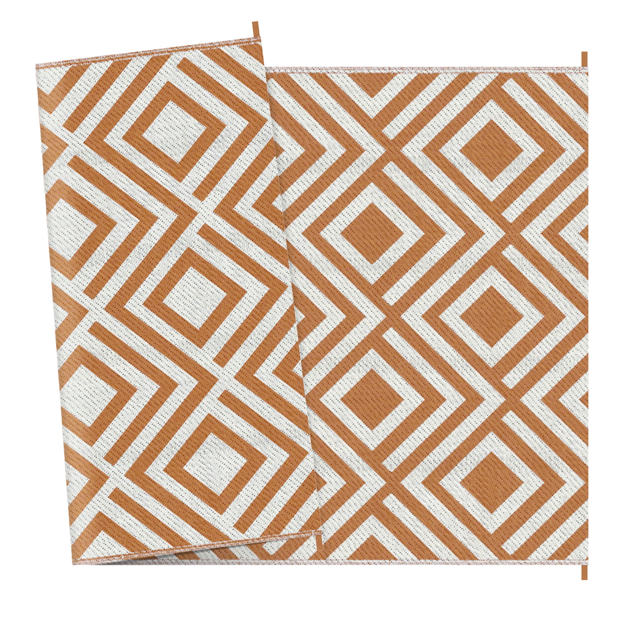 Polypropylene Outdoor Reversible Plastic Straw Rug 274cm Wide With Carry Bag - Velmora