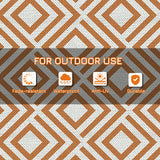 Polypropylene Outdoor Reversible Plastic Straw Rug 274cm Wide With Carry Bag - Velmora