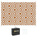 Polypropylene Outdoor Reversible Plastic Straw Rug 274cm Wide With Carry Bag - Velmora